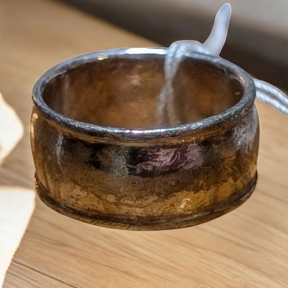 Set Of Four Silver-Tone Men's Fashion Statement Ring Bands - Picture 3 of 10